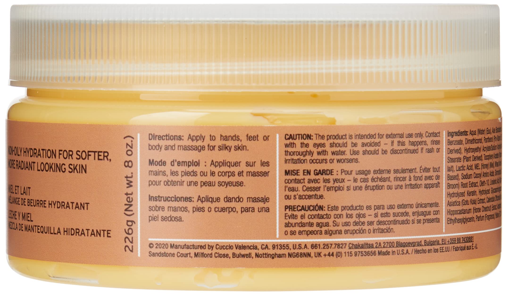 Cuccio Naturale Butter Blends hidratación 24 horas constante