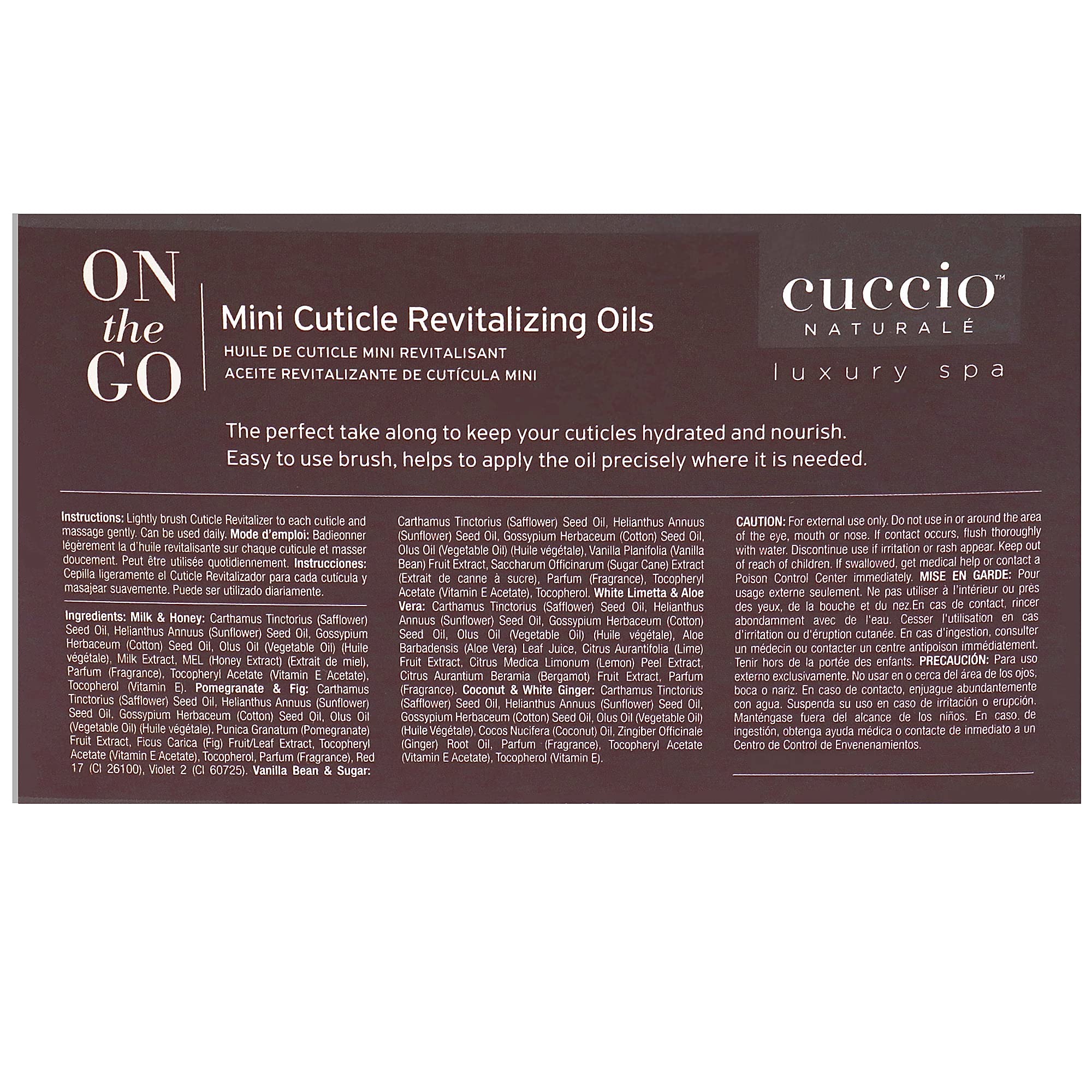 Cuccio Naturale White Limetta and Aloe Vera mini oil bottle pour hydrates nails