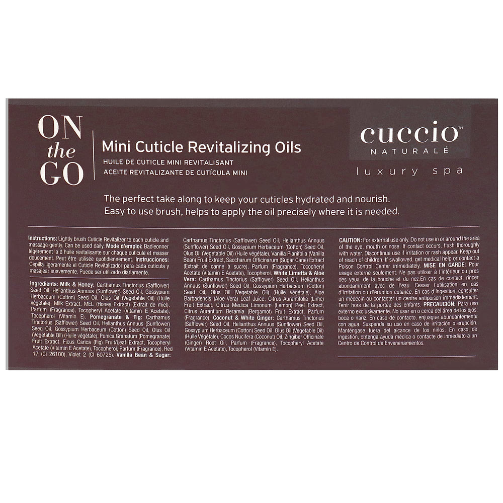 Cuccio Naturale White Limetta and Aloe Vera mini oil bottle pour hydrates nails