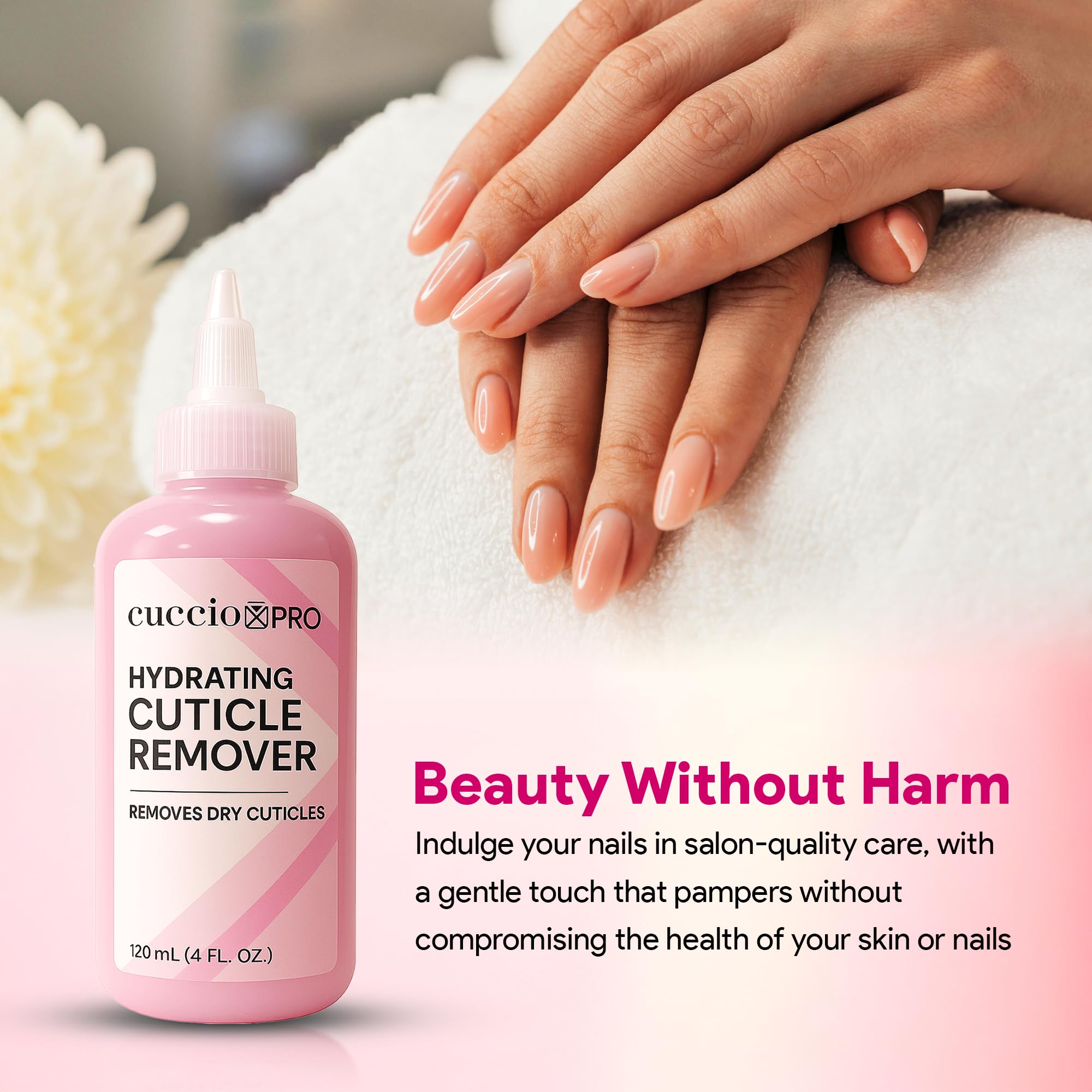 Cuccio Pro Cuticle Remover packaging reflects professional salon-grade formulation.