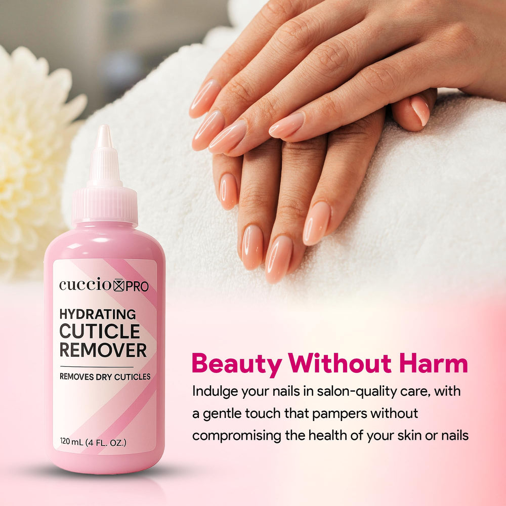 Cuccio Pro Cuticle Remover packaging reflects professional salon-grade formulation.