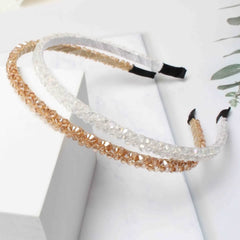 Cuizhiyu diadema cristal doble fila, detalle de cristales y diseño cómodo