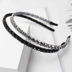 Cuizhiyu diadema cristal doble fila, ideal para fiestas y salidas