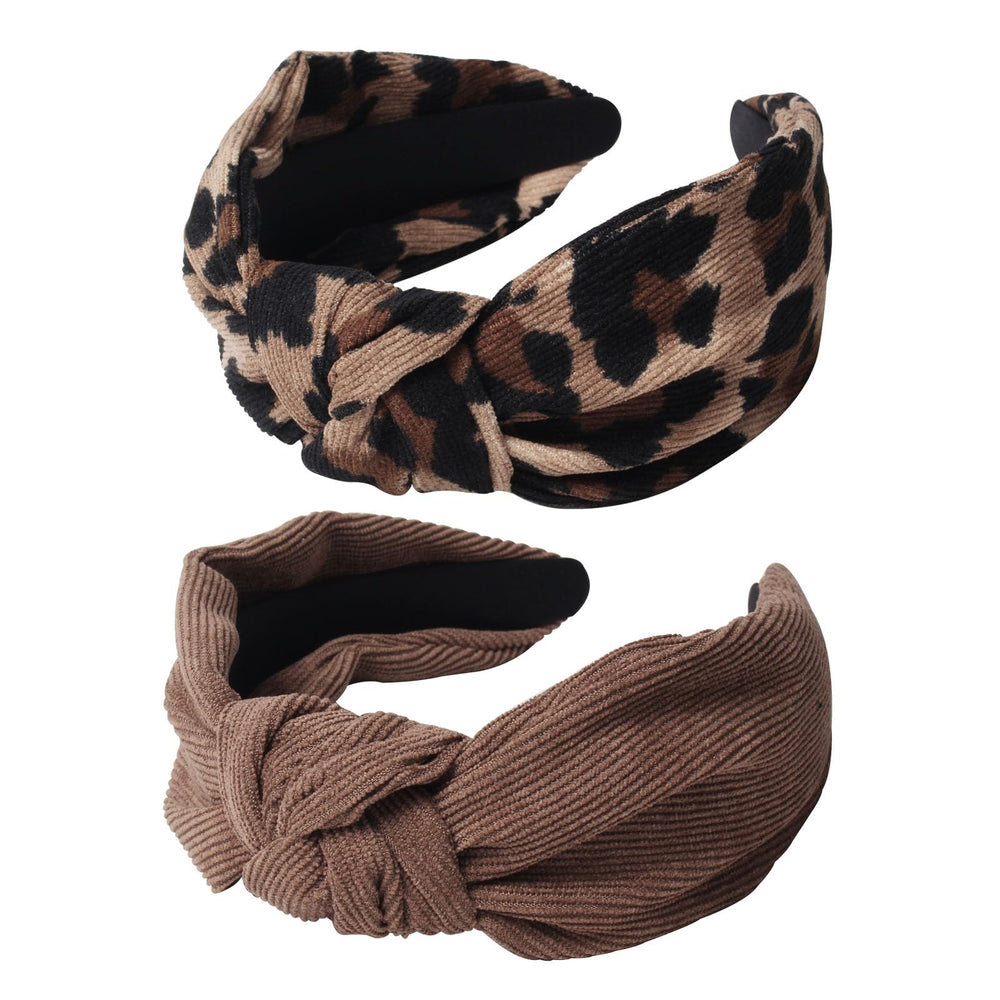 Diadema Cuizhiyu con nudo leopardo frente, estilo audaz y cómodo para cualquier ocasión.