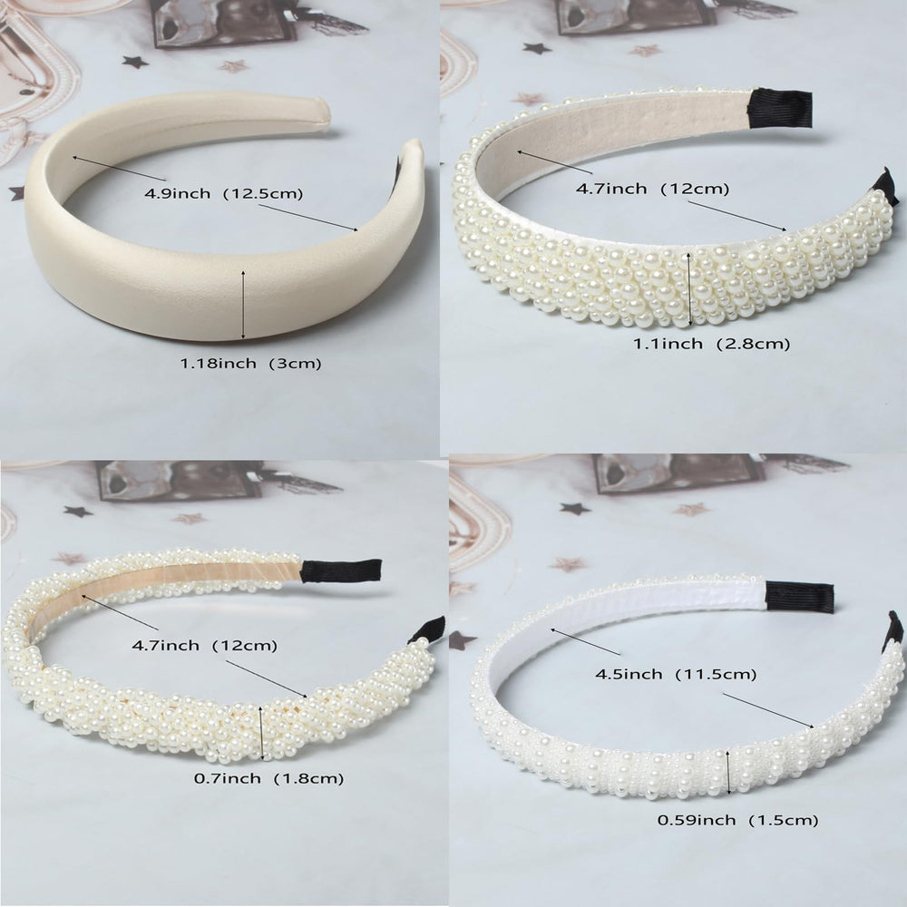 Cuizhiyu diadema con perlas blancas, añade brillo discreto a cualquier peinado.