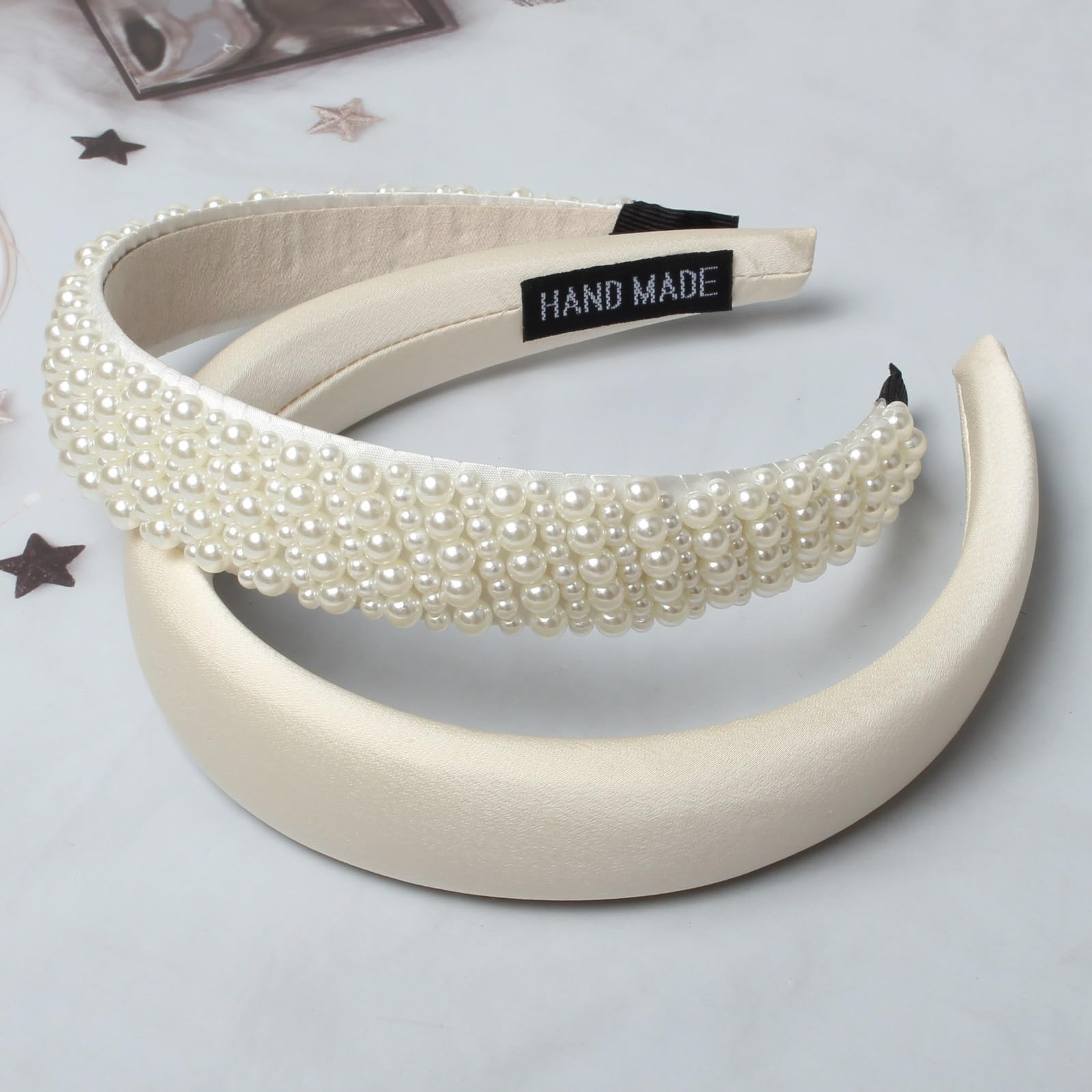 Cuizhiyu diadema con perlas blancas, ajuste cómodo para bailes y reuniones.