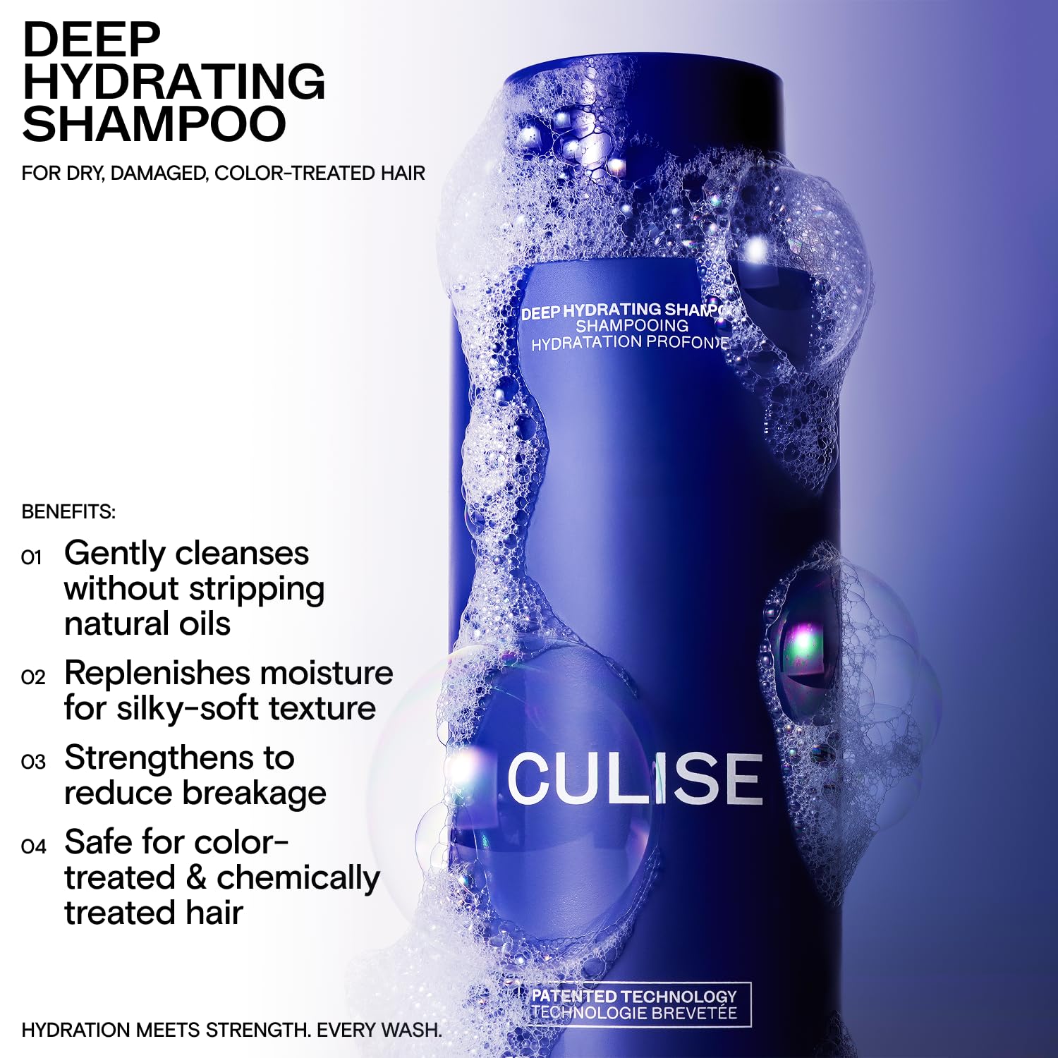 CULISE Argan oil shampoo bottle hints at added shine and softer ends