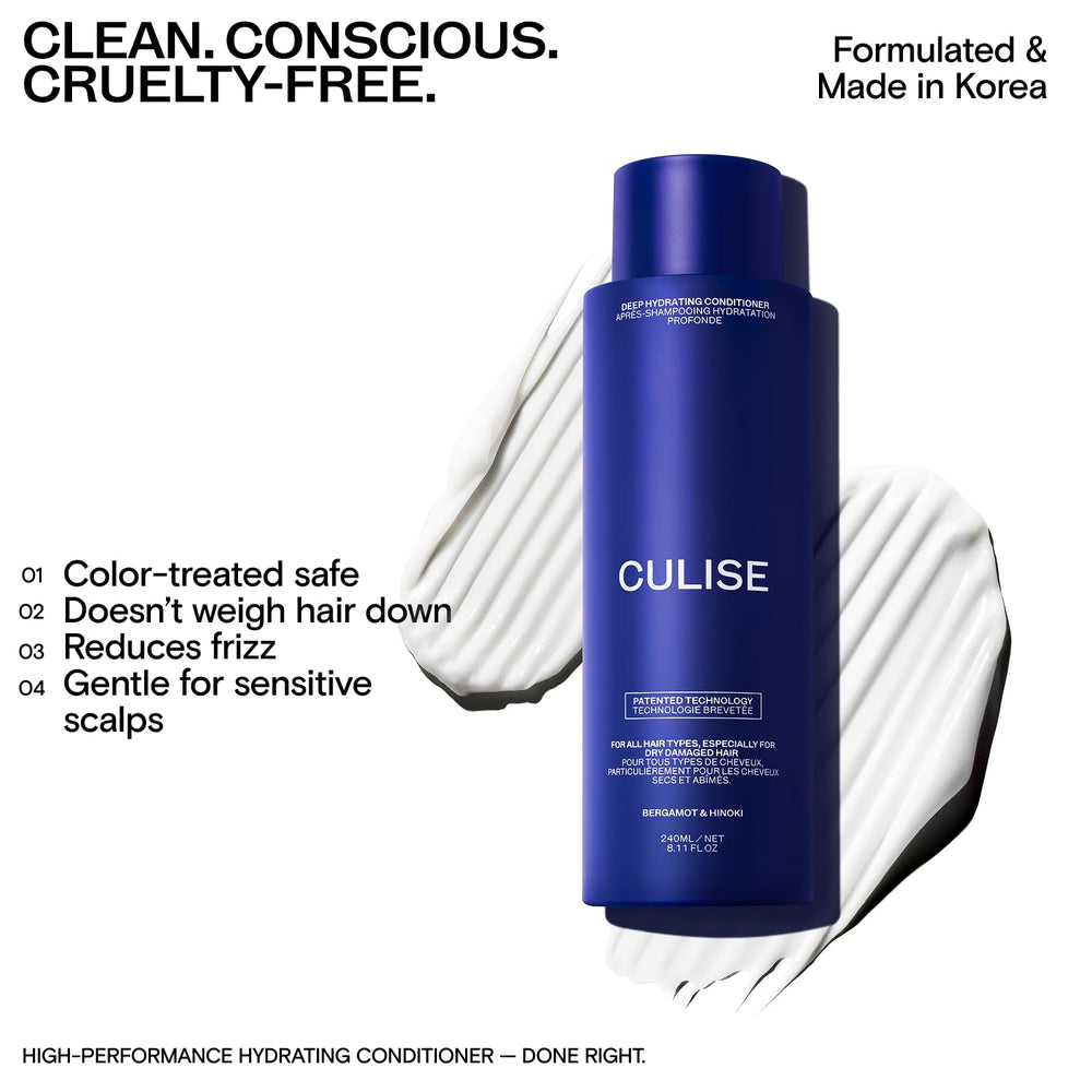 Sulfate-free, color-safe badge on CULISE conditioner packaging.