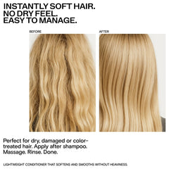 Hair strands after application show smooth, frizz-free shine with CULISE.