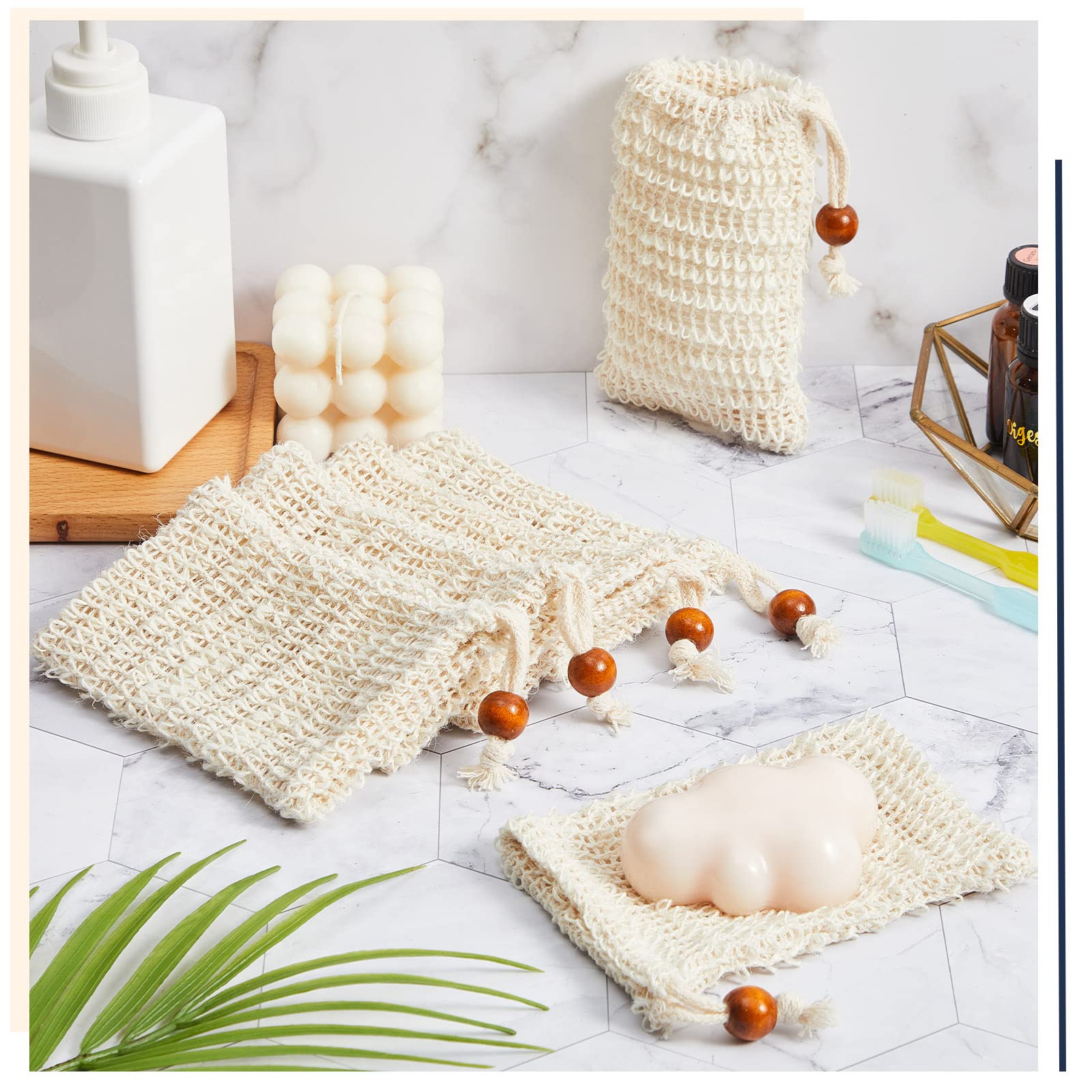 Cunhill soap net made from sisal for durable, skin-friendly exfoliation.