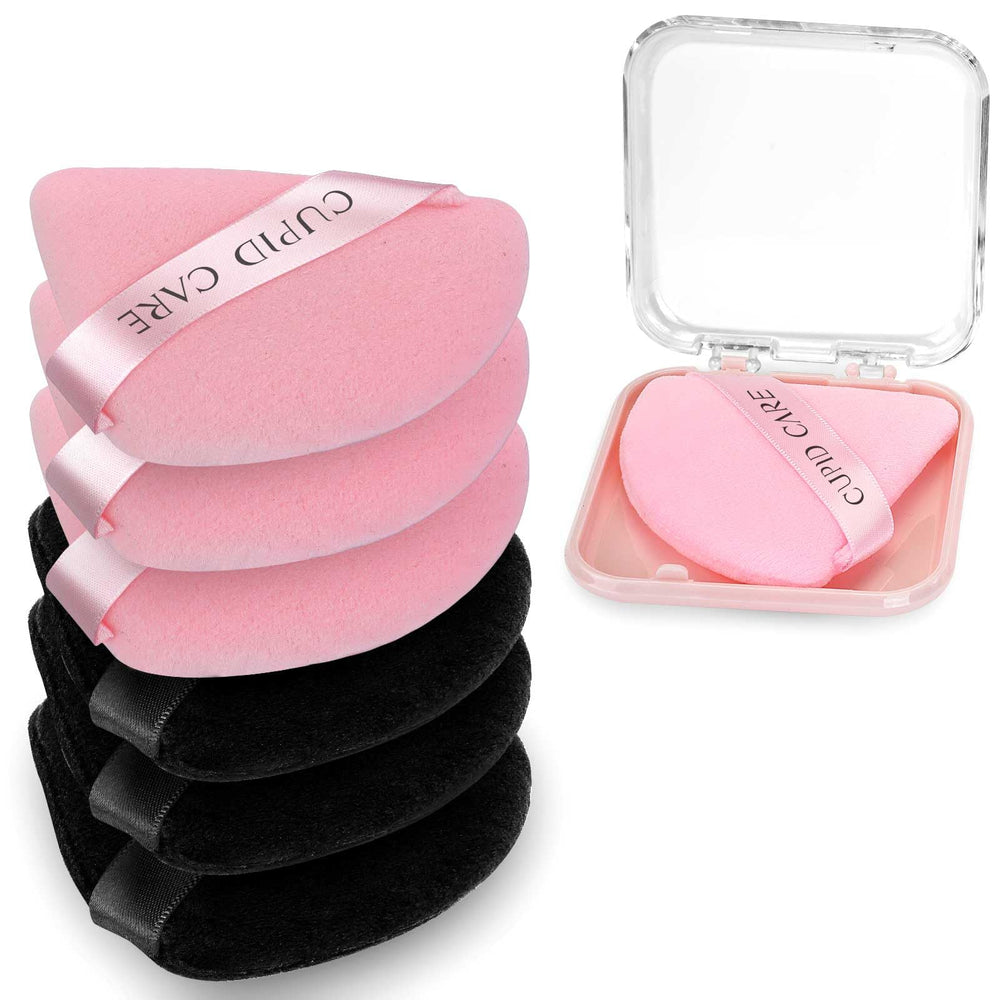 CUPID CARE triangle powder puff set for precise application