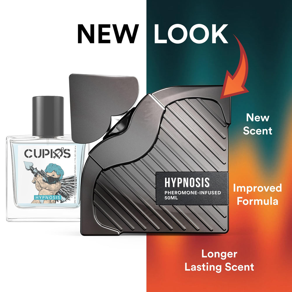 Cupids Hypnosis 3.0 bottle cap closeup highlighting lasting wear and subtle projection