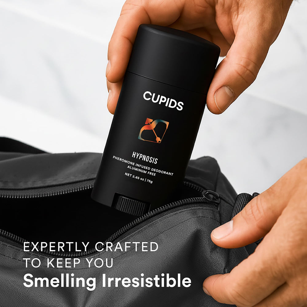 Cupids Hypnosis daily-use deodorant keeps you smelling fresh through the day.