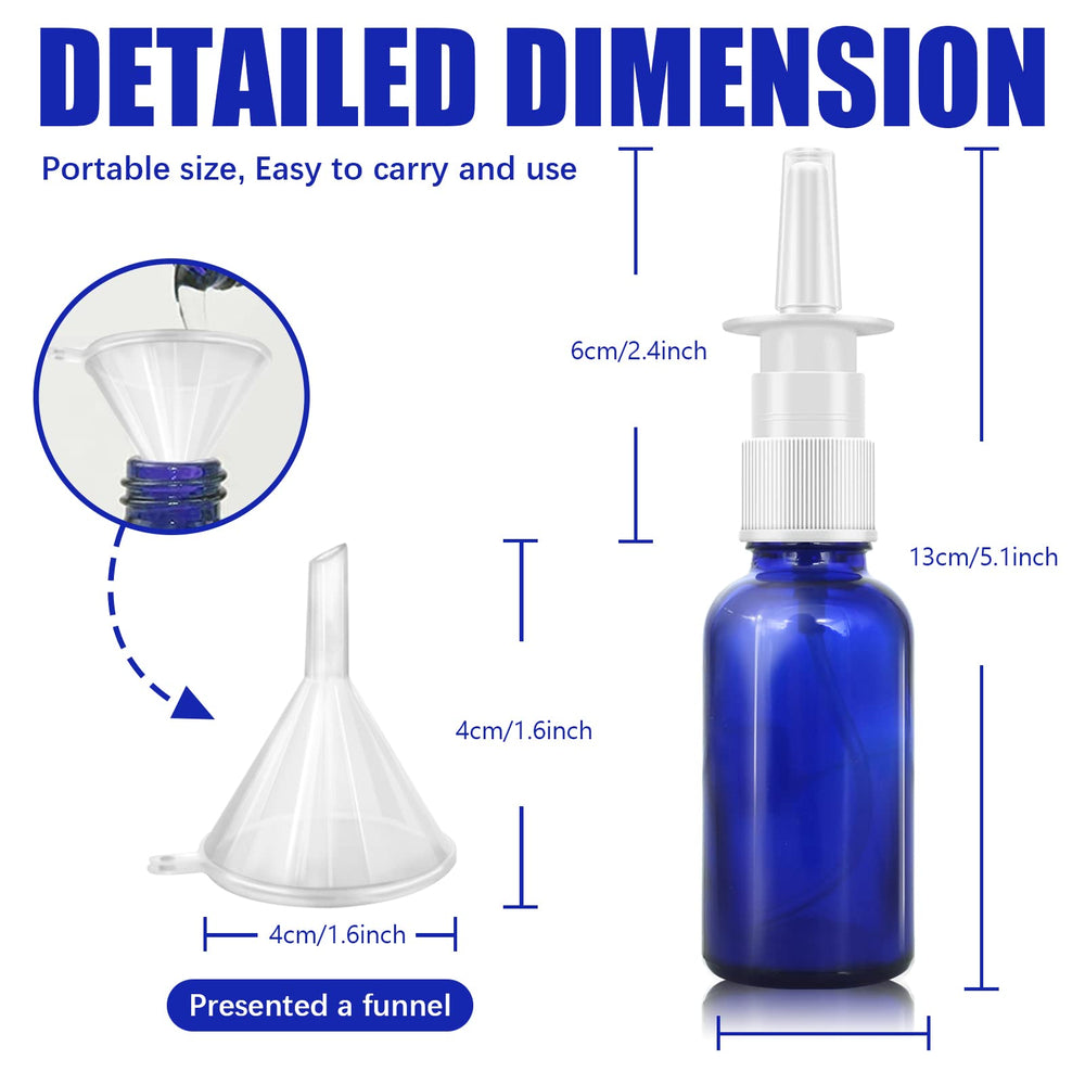 Cupohus nasal spray bottle 30ml funnel set for easy filling