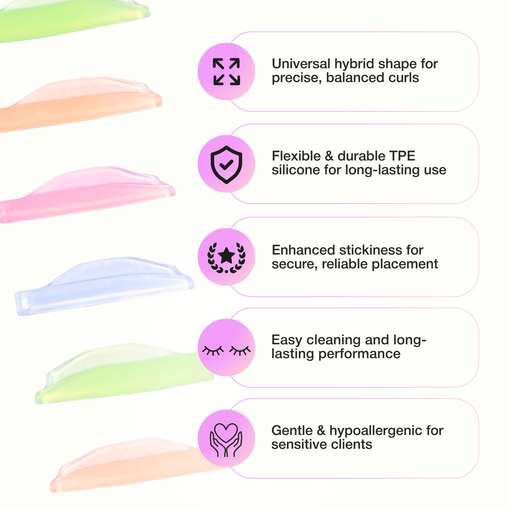 Curacoro premium silicone lash lift pad provides gentle, secure lift