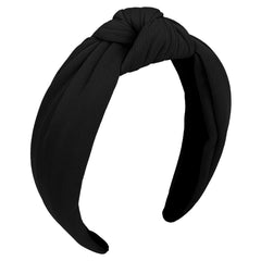 CURASA diadema ancha con nudo negro, sujeción cómoda para el cabello