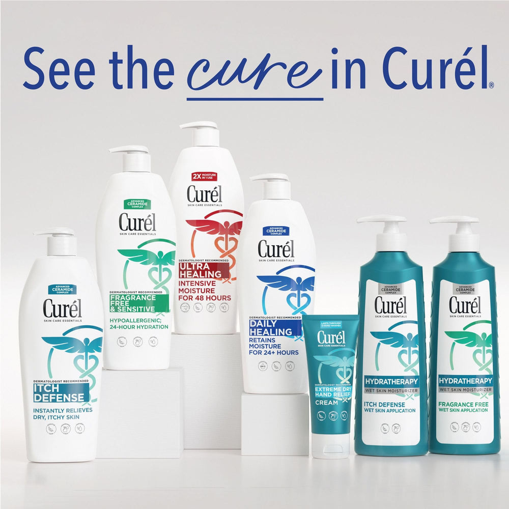 Curel Daily Healing full-body moisture coverage for head-to-toe comfort.