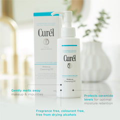 Curel Desmaquillante Aceite: quita maquillaje e impurezas de poros sin irritar.