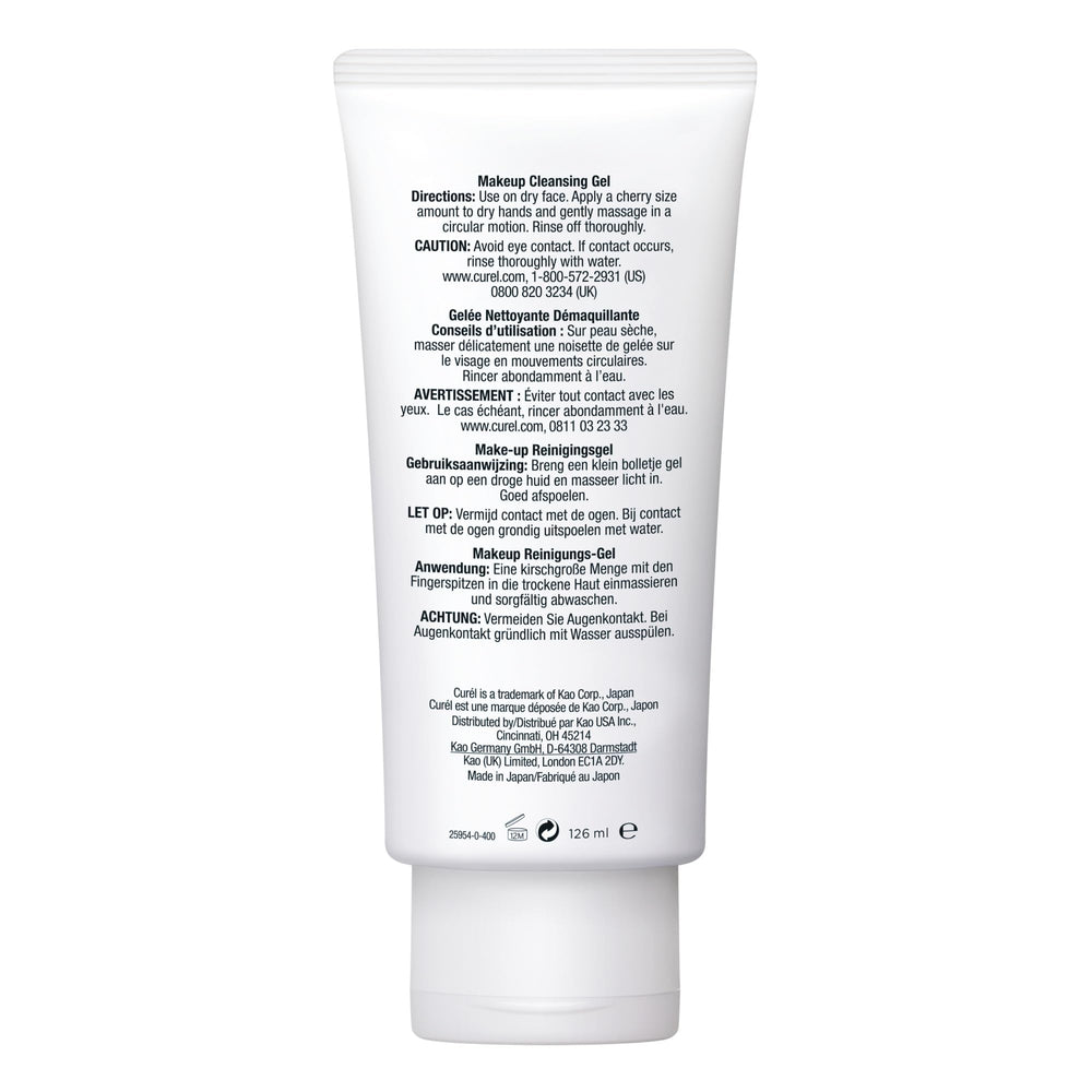Envase práctico de Curel para uso diario de limpieza facial.