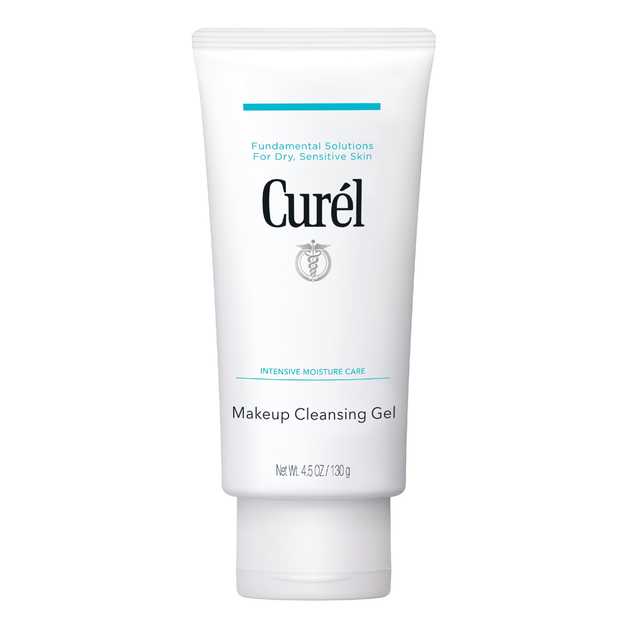 Curel gel desmaquillante facial elimina maquillaje resistente sin resecar la piel.