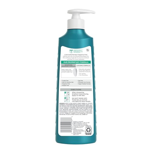 Curel Hydra Therapy en la ducha, absorción rápida y sequedad reducida.