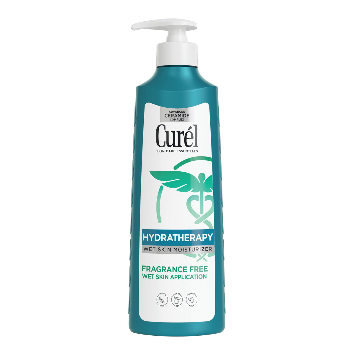 Curel Hydra Therapy en la ducha, botella lista para uso diario.