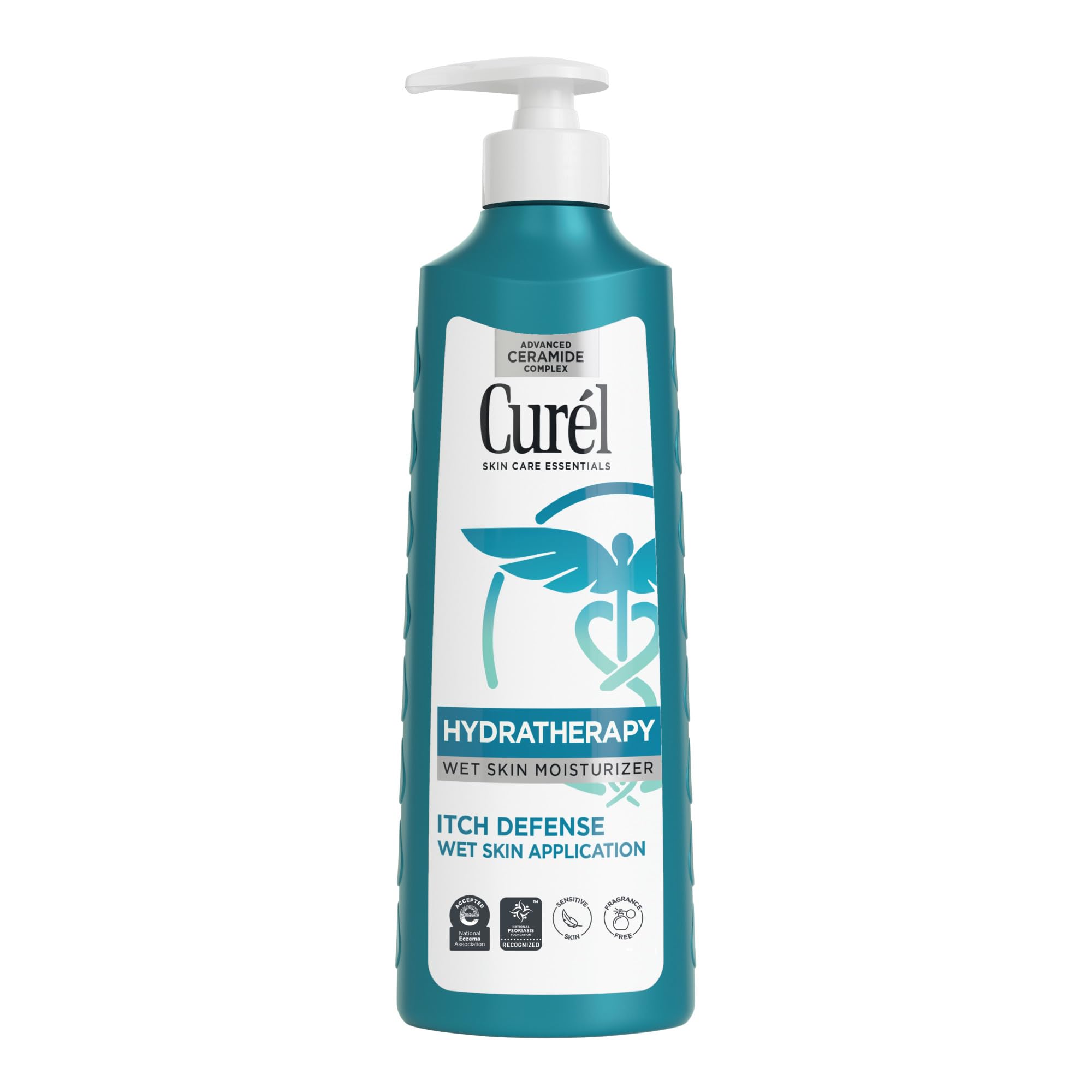 Curel Hydra Therapy, loción para piel mojada, aplicación en ducha mejora hidratación.