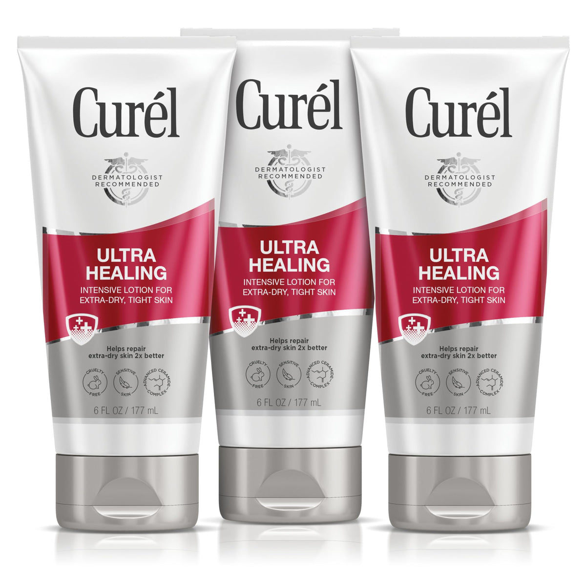 Curel Loción Ultra Healing: botella con alivio suave para piel seca