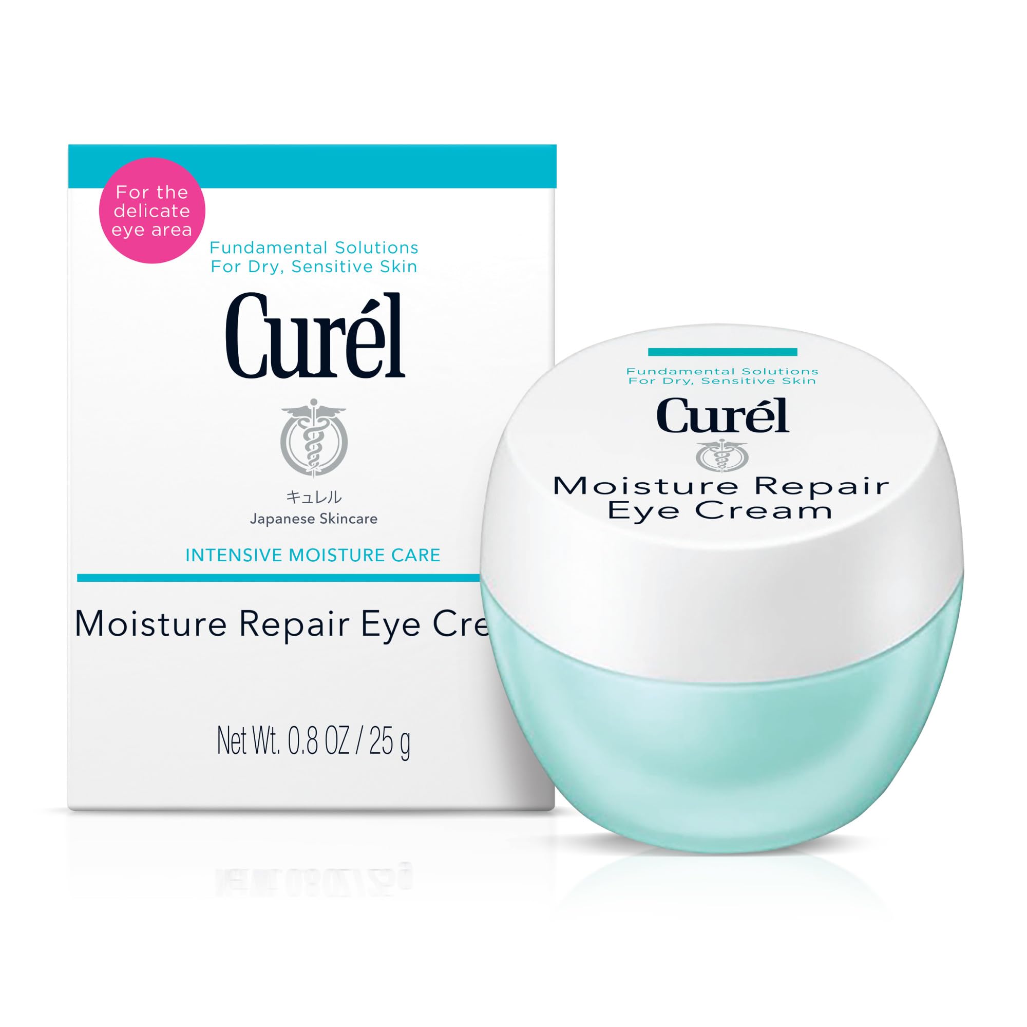 Curel Moisture Repair Eye Cream tube closeup for soothing hydration