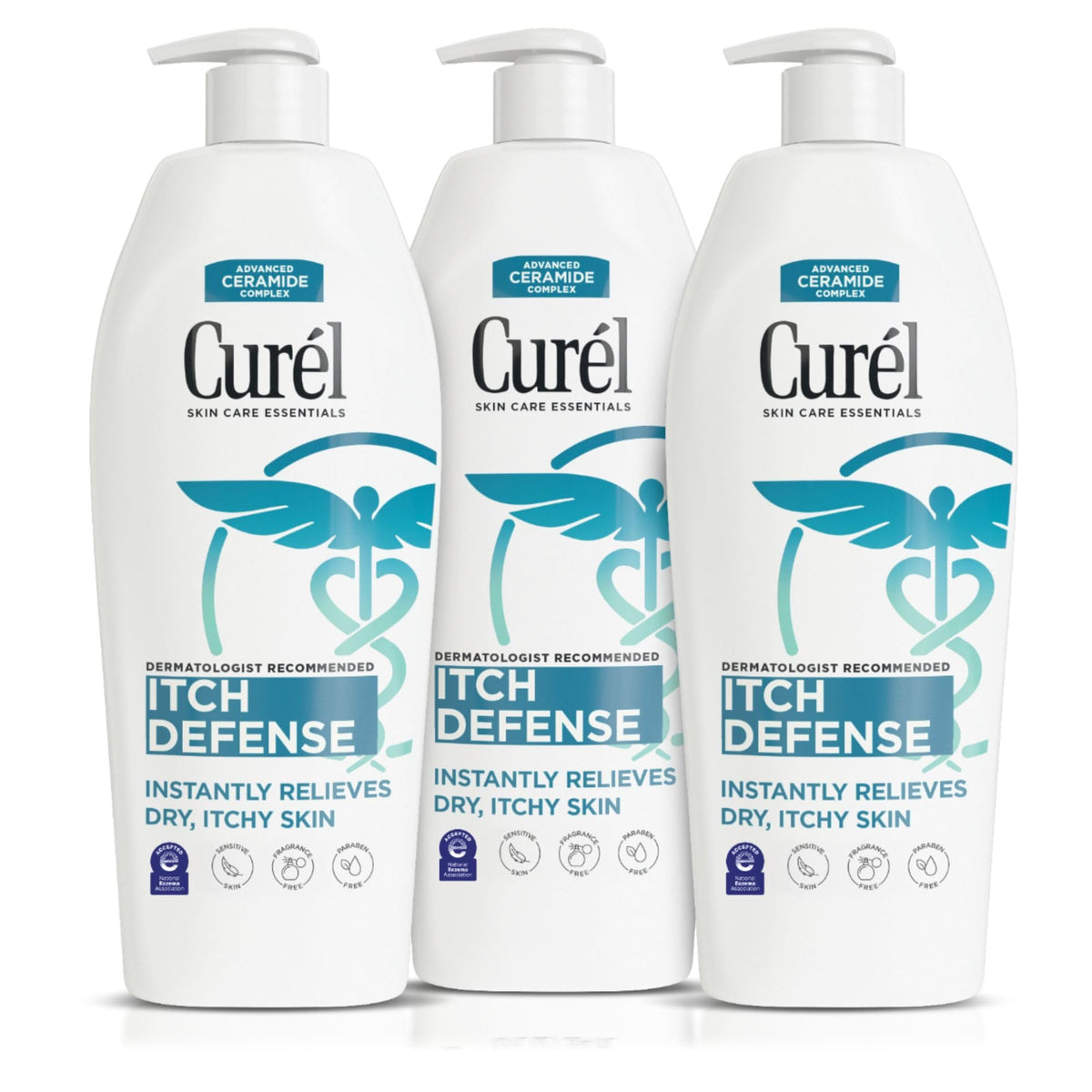Curel crema en bote alivia la picazón de forma suave.