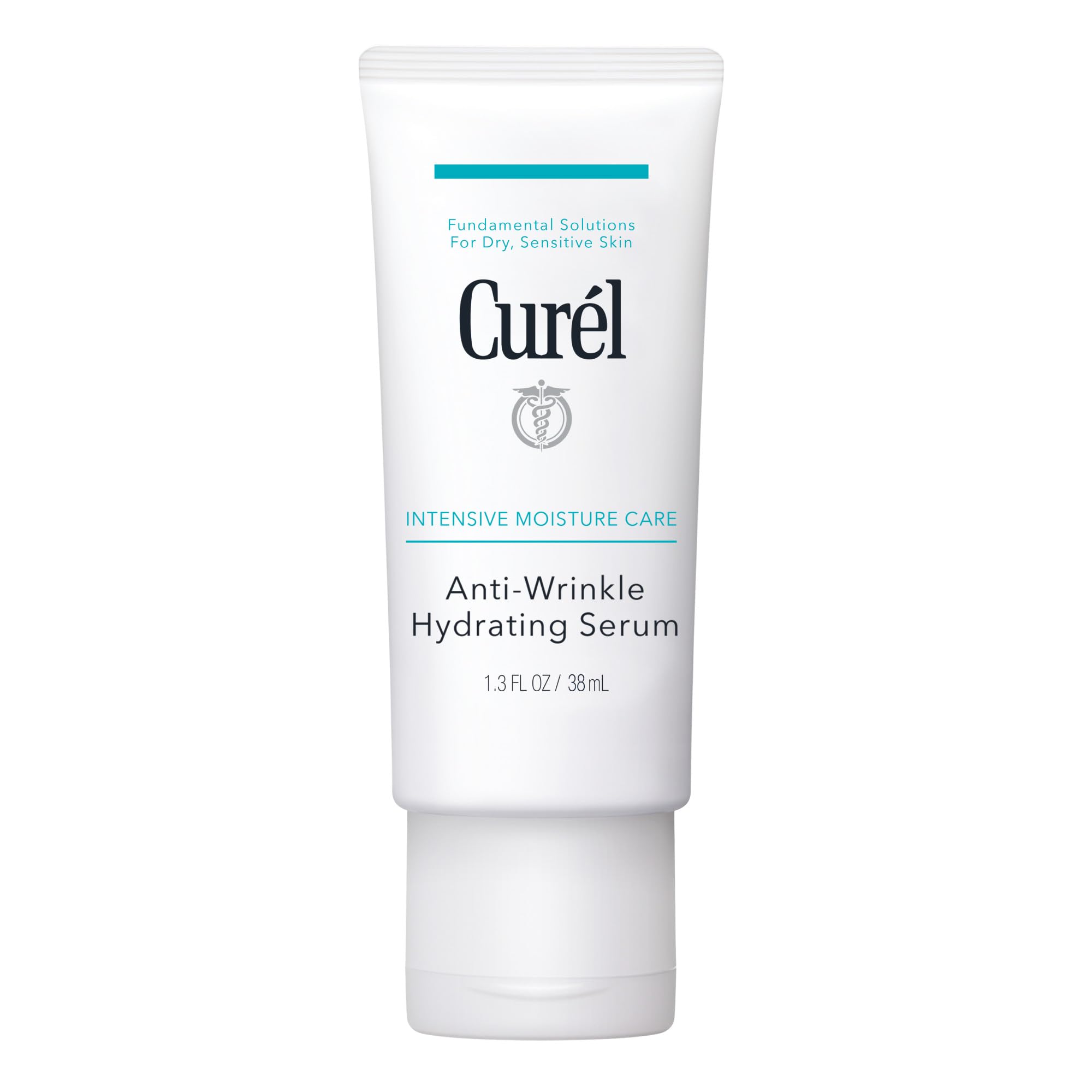 Curel Suero: envase de 1.3 oz, hidratación antiarrugas para piel seca y sensible.