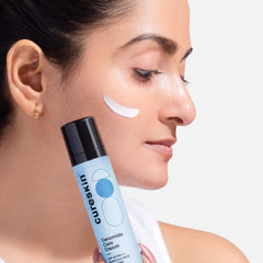 Cureskin Ceramide Moisturizer SPF40 texture swirl demonstrates creamy formula