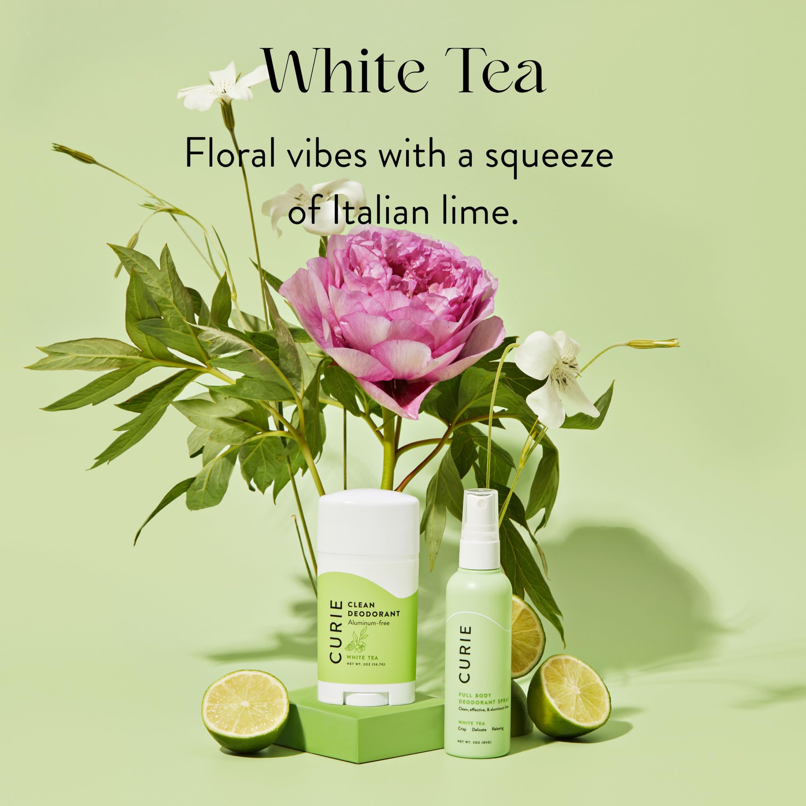 Curie deodorant provides 24-hour odor control without aluminum or parabens.