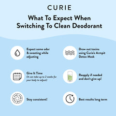 Smooth glide and easy application of Curie deodorant.