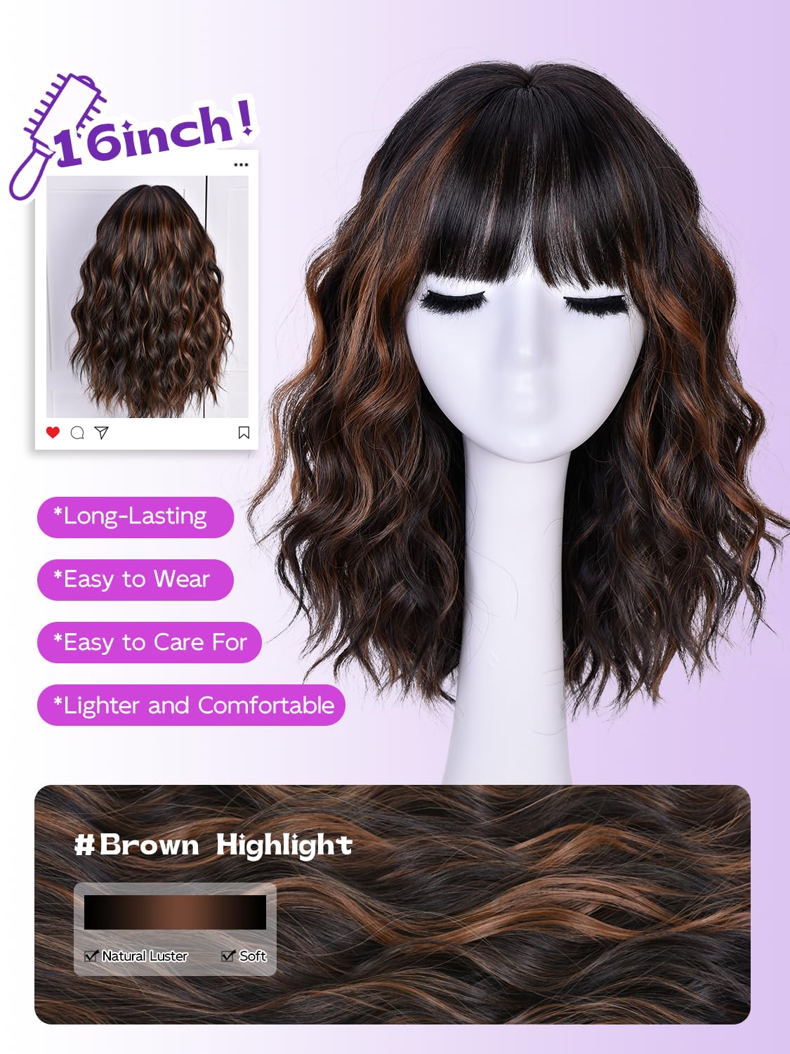 CURLCRAZY adjustable straps provide secure, customizable fit for various head sizes.