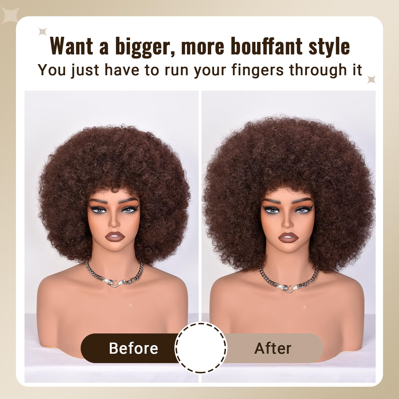 CURLCRAZY 14-inch wig delivers lightweight comfort for all-day wear.