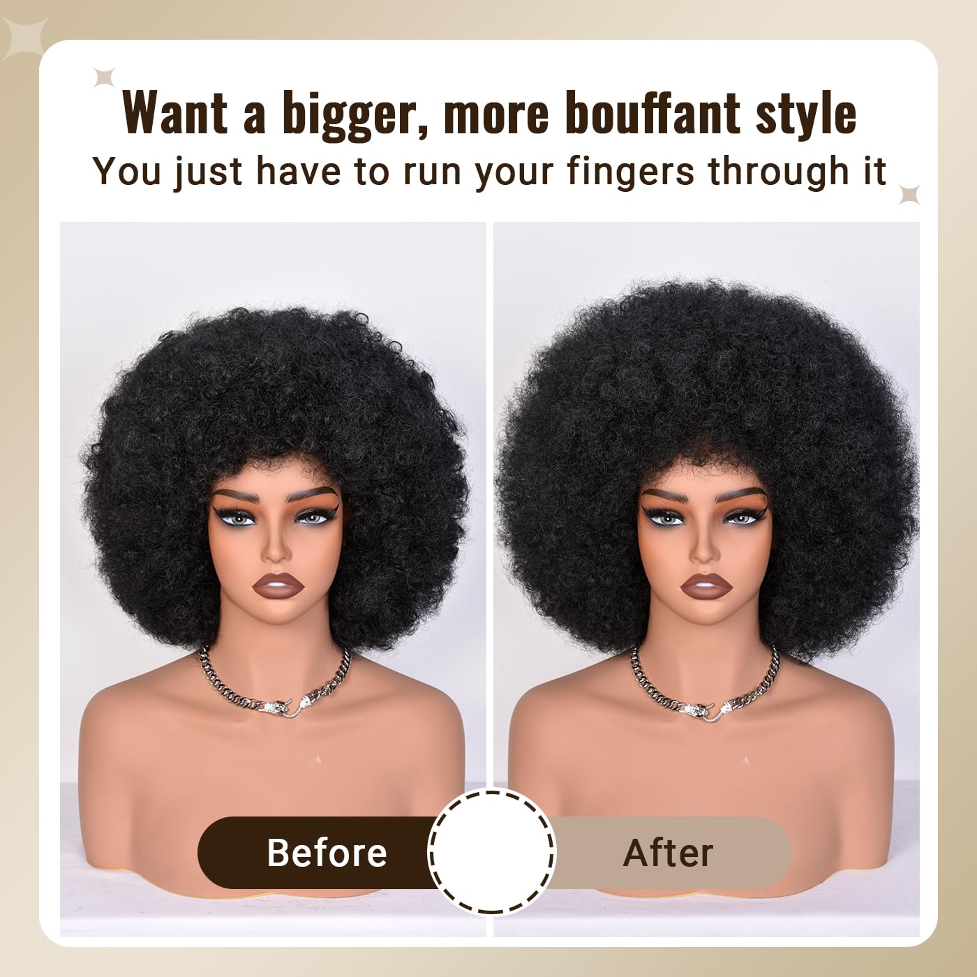 CURLCRAZY disco theme party look afro wig with retro flair.
