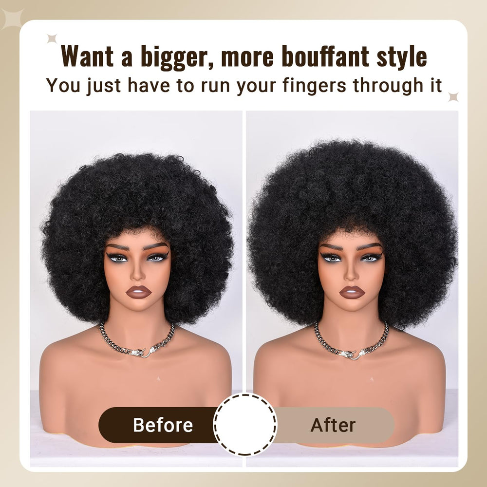 CURLCRAZY disco theme party look afro wig with retro flair.
