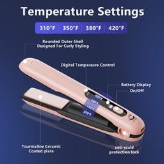 Curlix 5000mAh battery for reliable cord-free touch-ups.