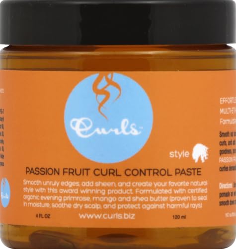 Curls Passion Fruit Control Paste jar close-up highlighting creamy texture