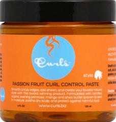 Curls Passion Fruit Control Paste jar close-up highlighting creamy texture