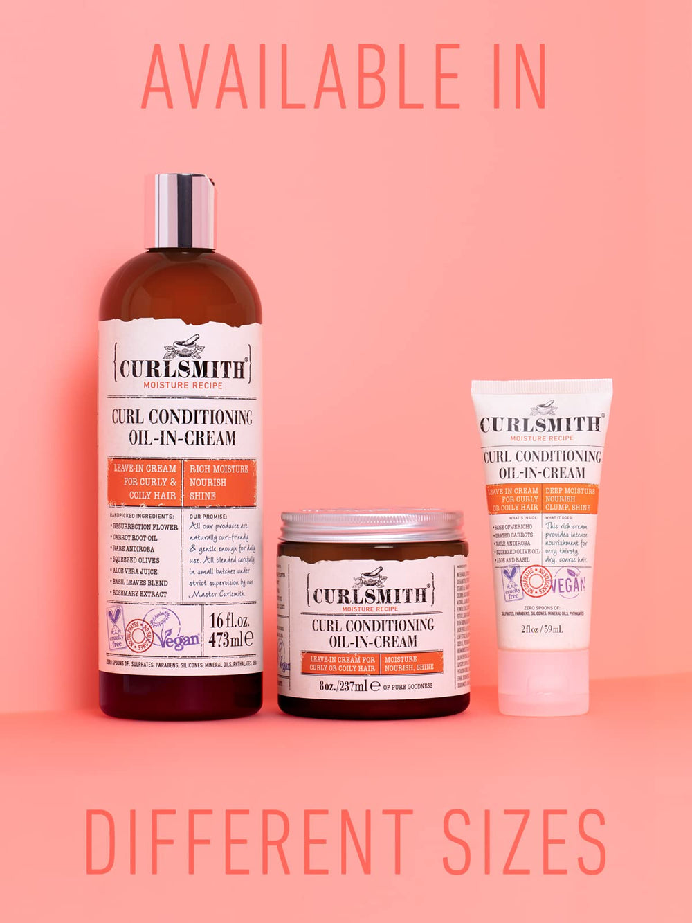 CurlSmith aplicación crema para rizos, definición y control del frizz.