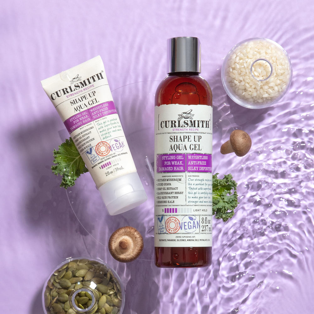 Protein-enriched formula highlight for CurlSmith Aqua Gel