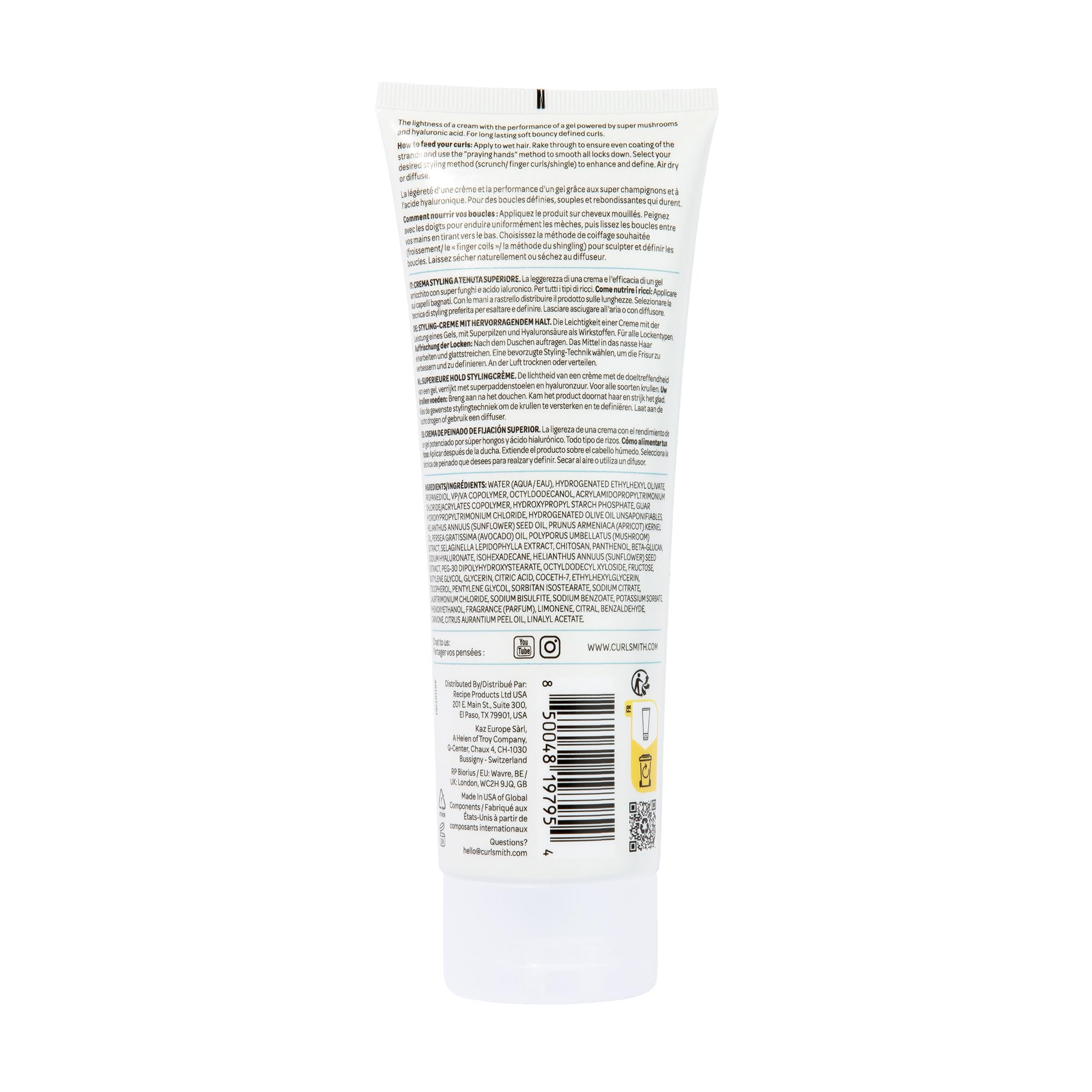 Curlsmith Awestruck Definition Cream styled curls with long lasting definition