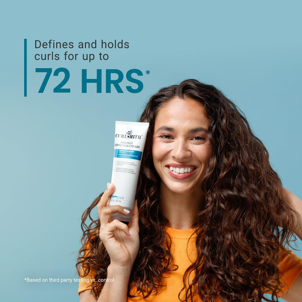Curlsmith Awestruck Definition Cream with UV protection guarding curls against sun