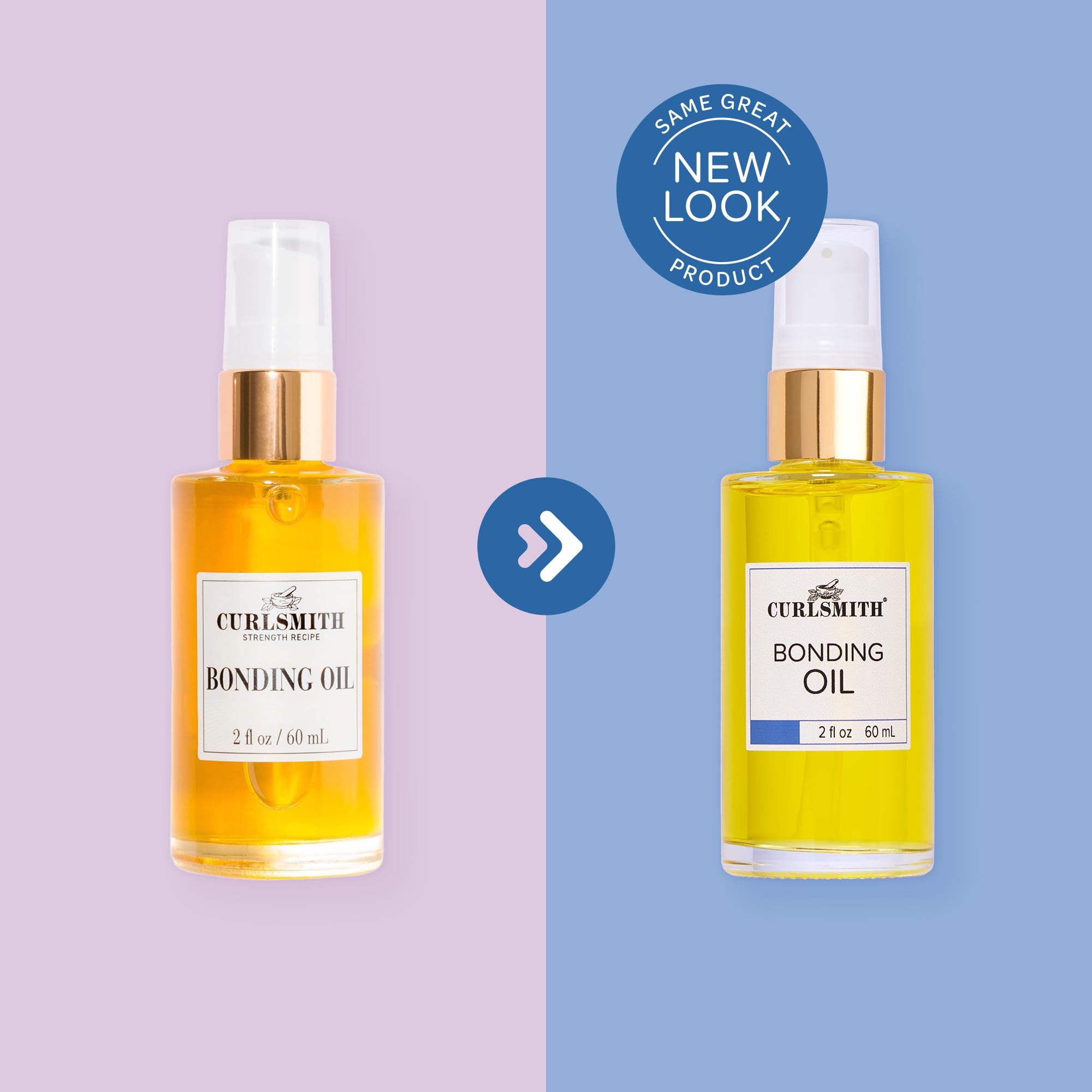 Curlsmith Bonding Oil on dry hair providing shine without heaviness.