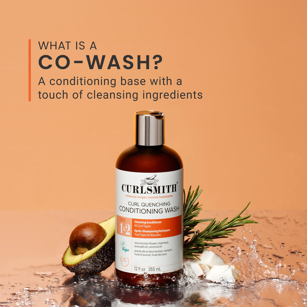 Cabello suave y nutritido tras usar CURLSMITH Co-Wash en lavado frecuente