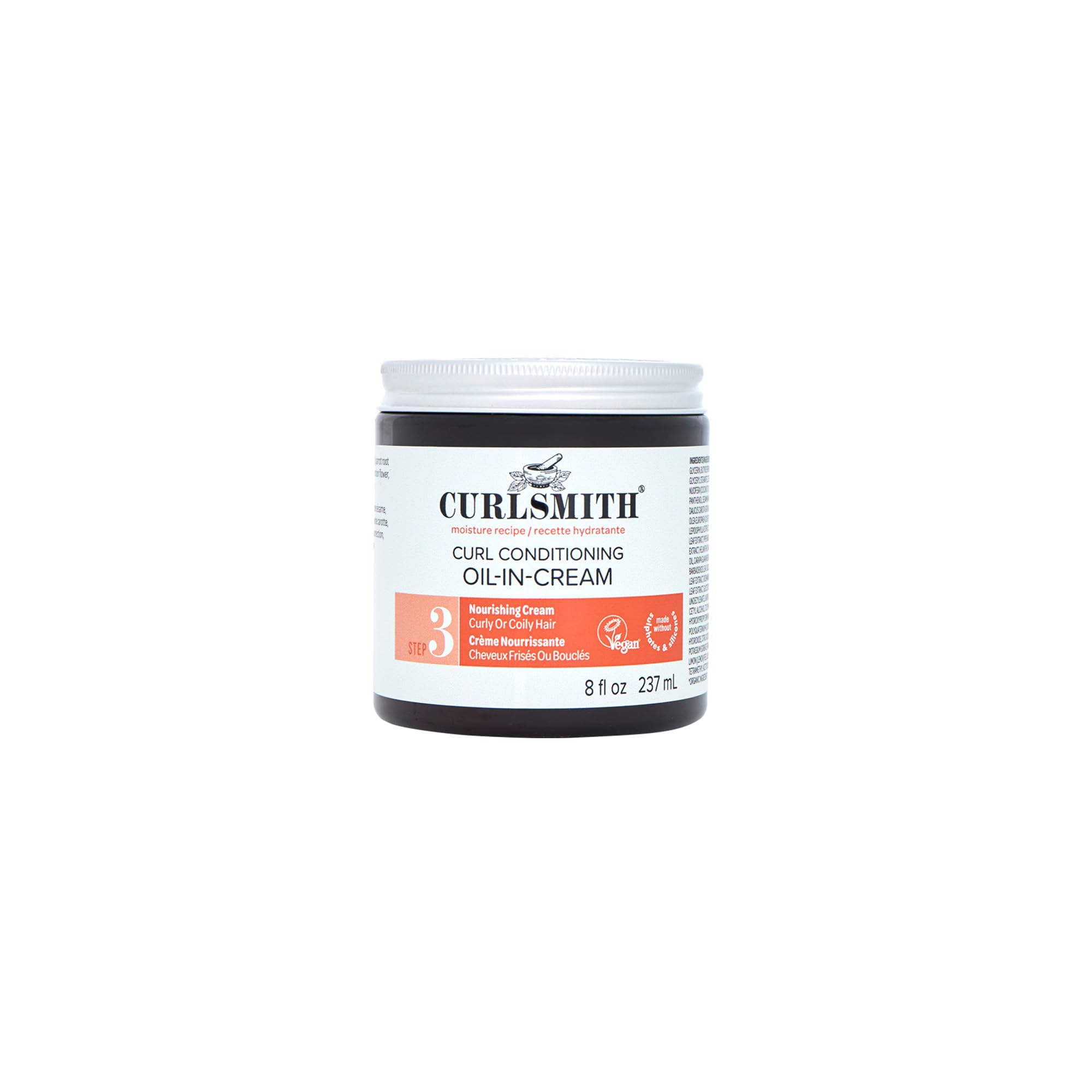 Curlsmith Curl Conditioning Oil in Cream bottle pour showing rich moisture for hydrated curls
