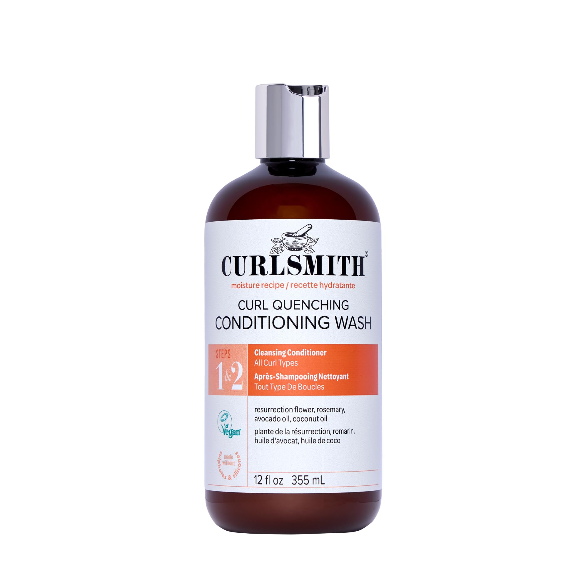 Curlsmith Curl Quenching Conditioning Wash bottle for hydrated, well-defined curls.
