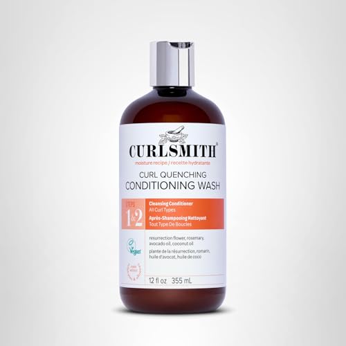 Curlsmith Curl Quenching Conditioning Wash close-up highlights natural ingredients.